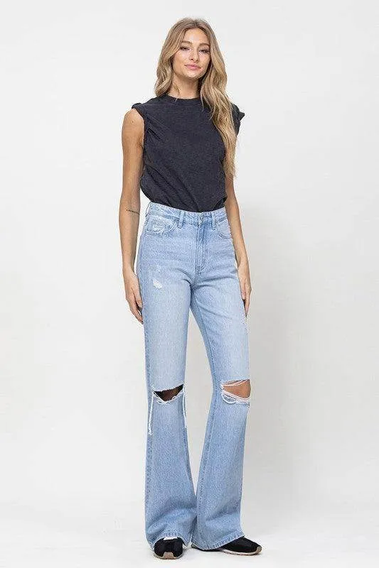 Womens 90s Vintage Flare Jeans For Women