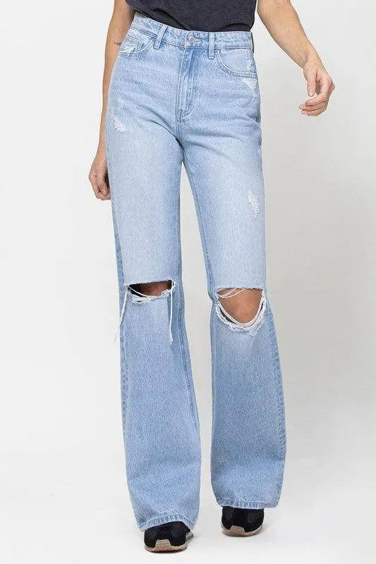 Womens 90s Vintage Flare Jeans For Women