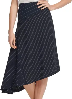 Womens Asymmetric Striped Asymmetrical Skirt