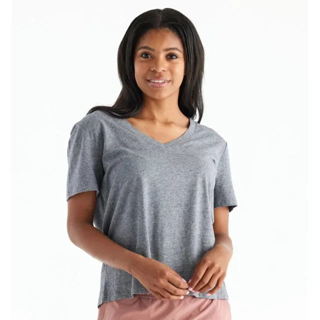 Women's Bamboo Heritage V Neck Tee