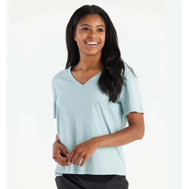 Women's Bamboo Heritage V Neck Tee