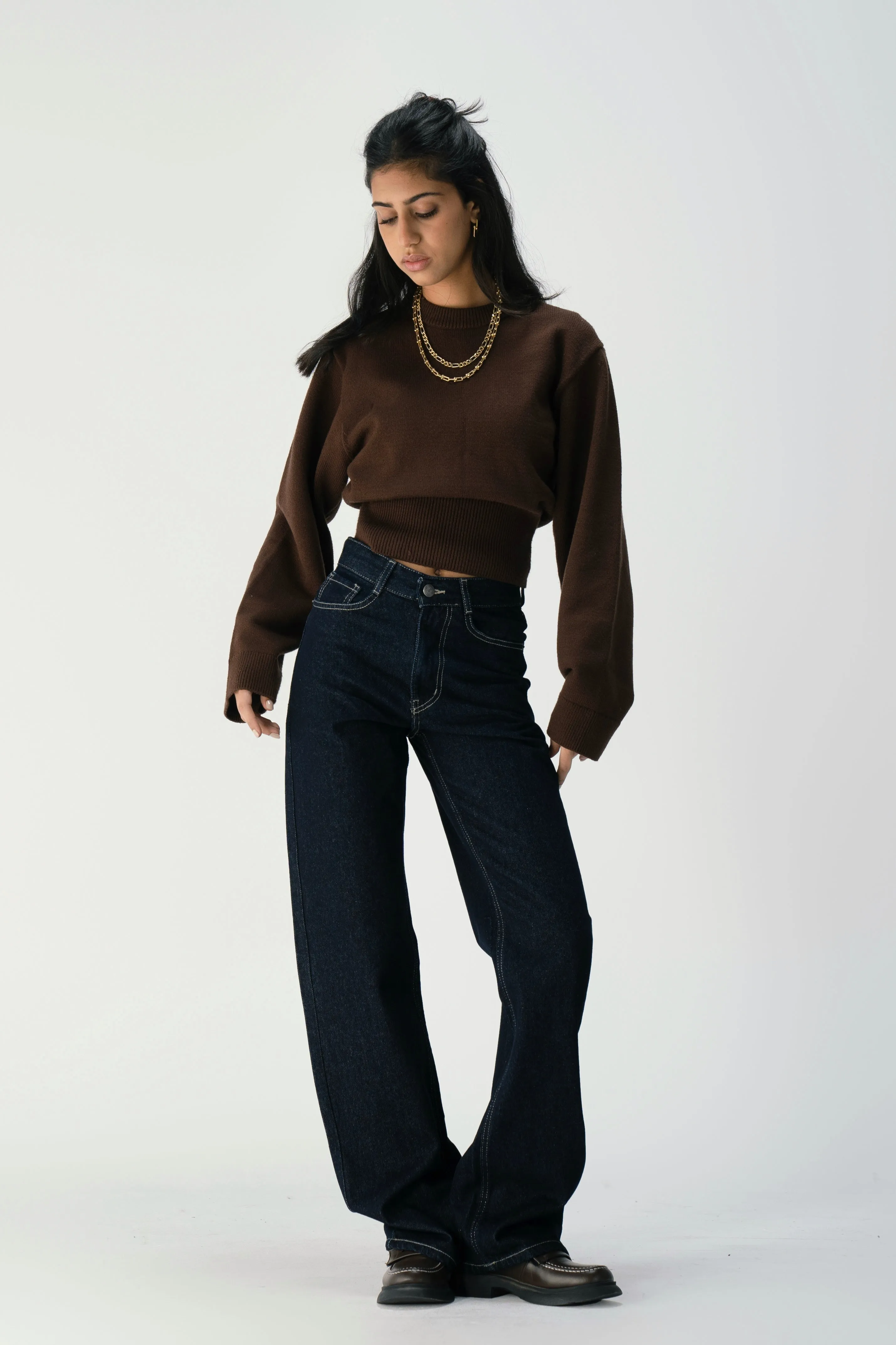 Women's Fitted Jeans in Dark Navy