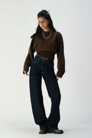 Women's Fitted Jeans in Dark Navy