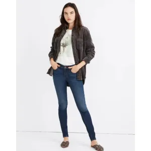 Womens Size 12 Madewell 31 Blue 8&quot; Skinny Jeans in Greendale Wash