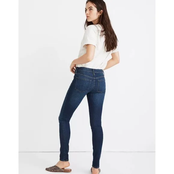 Womens Size 12 Madewell 31 Blue 8&quot; Skinny Jeans in Greendale Wash