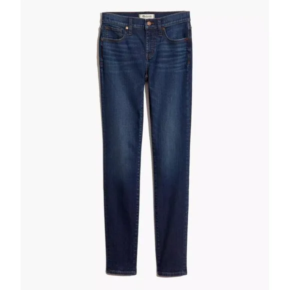 Womens Size 12 Madewell 31 Blue 8&quot; Skinny Jeans in Greendale Wash