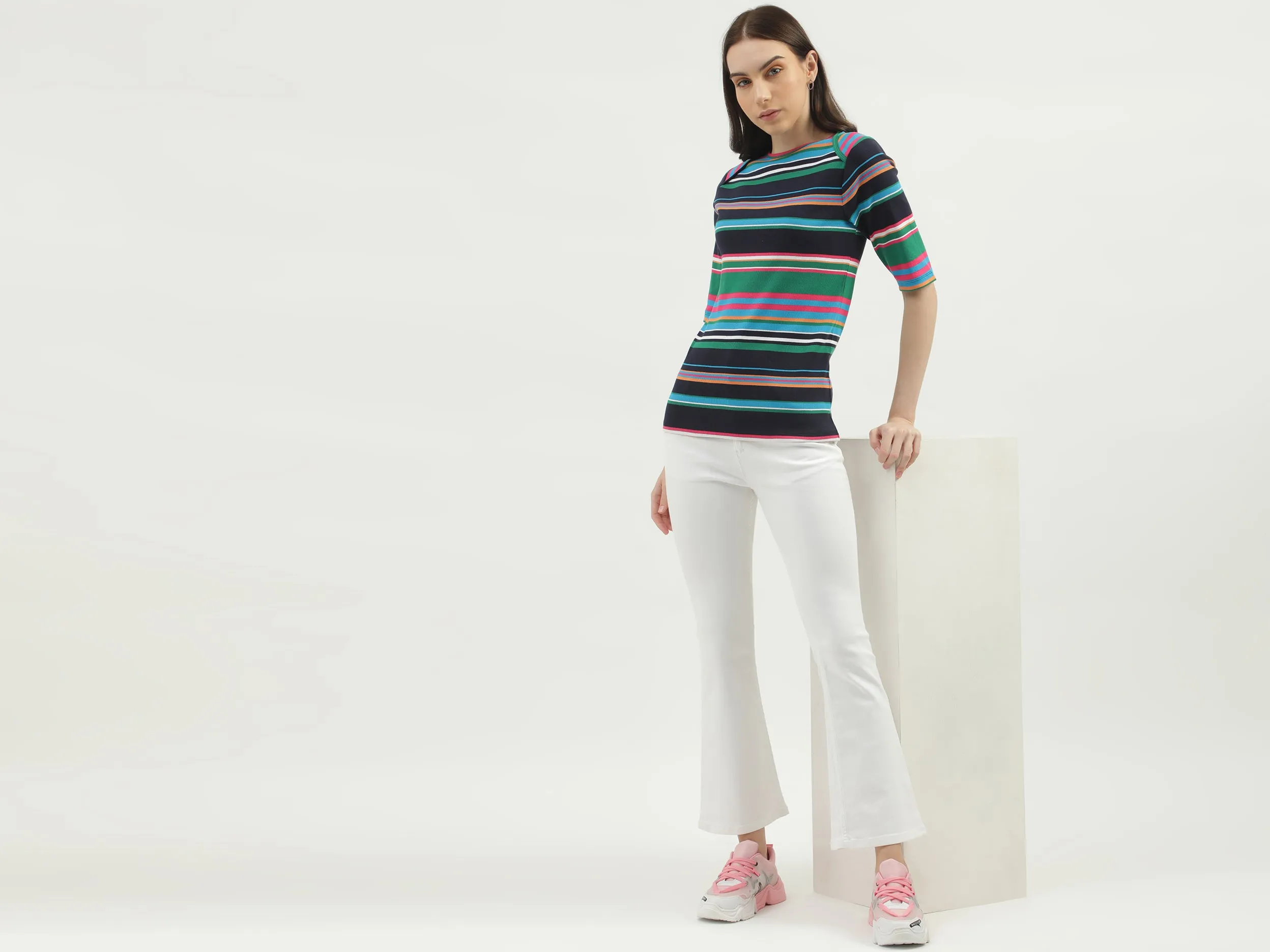 Women's Solid Bootcut Jeans