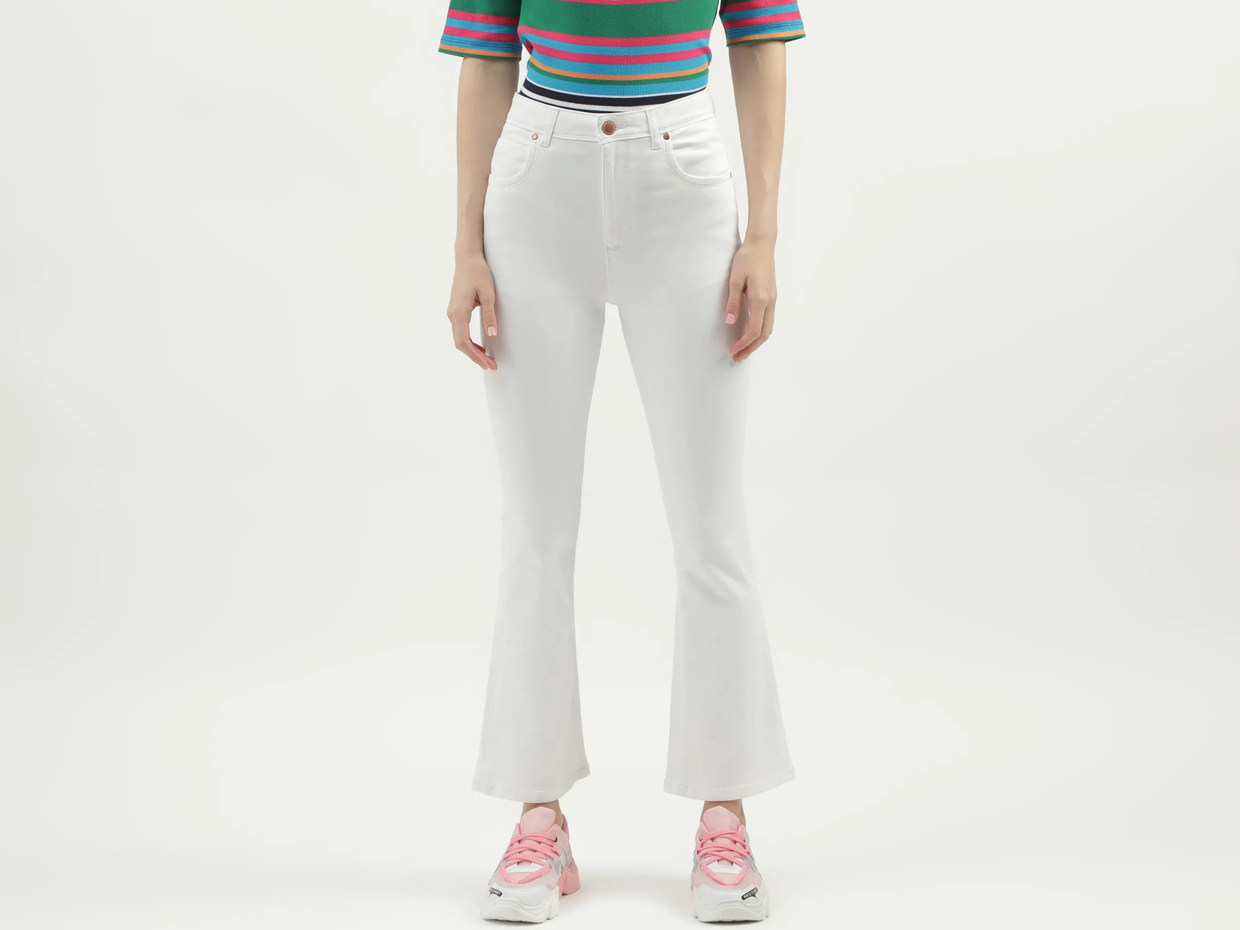 Women's Solid Bootcut Jeans