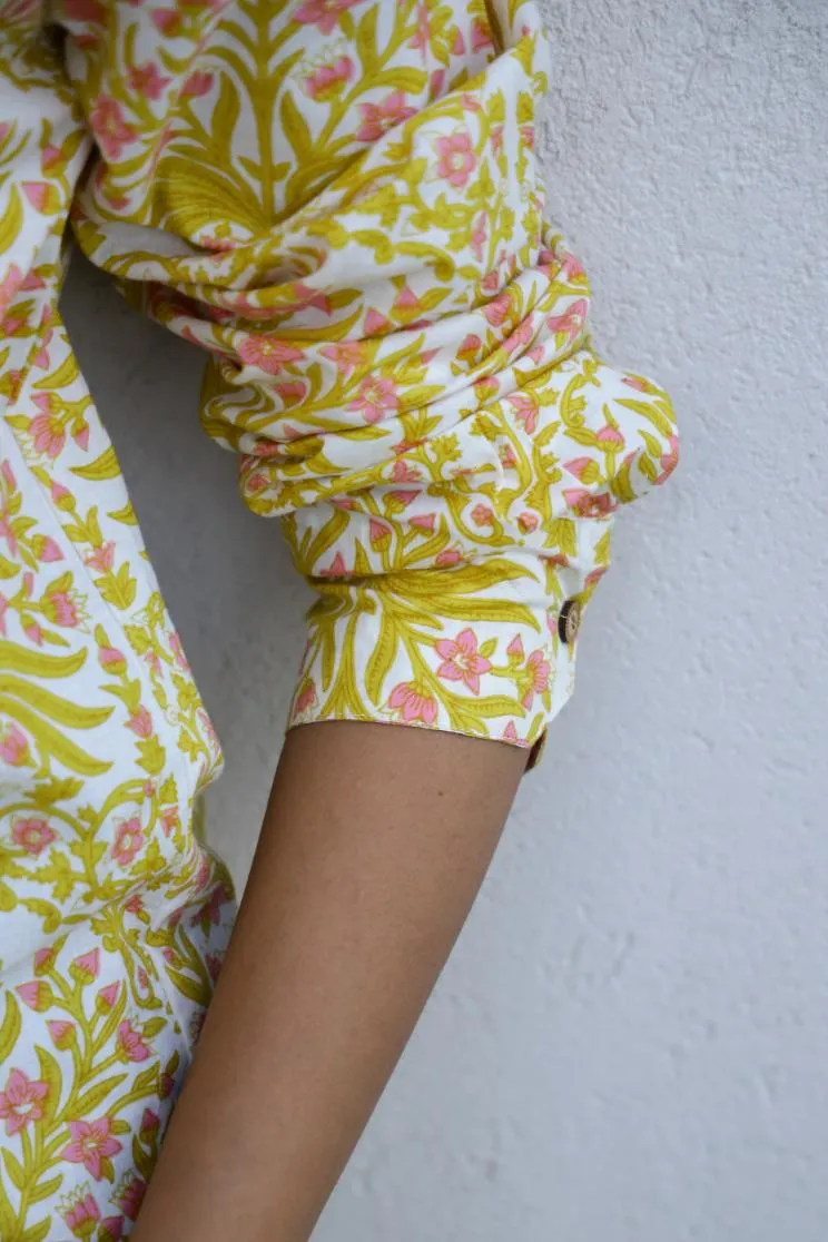 Women's Yellow Floral Shirt - Bright & Cheerful
