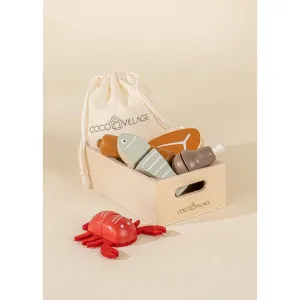 Wooden Meat & Fish Playset