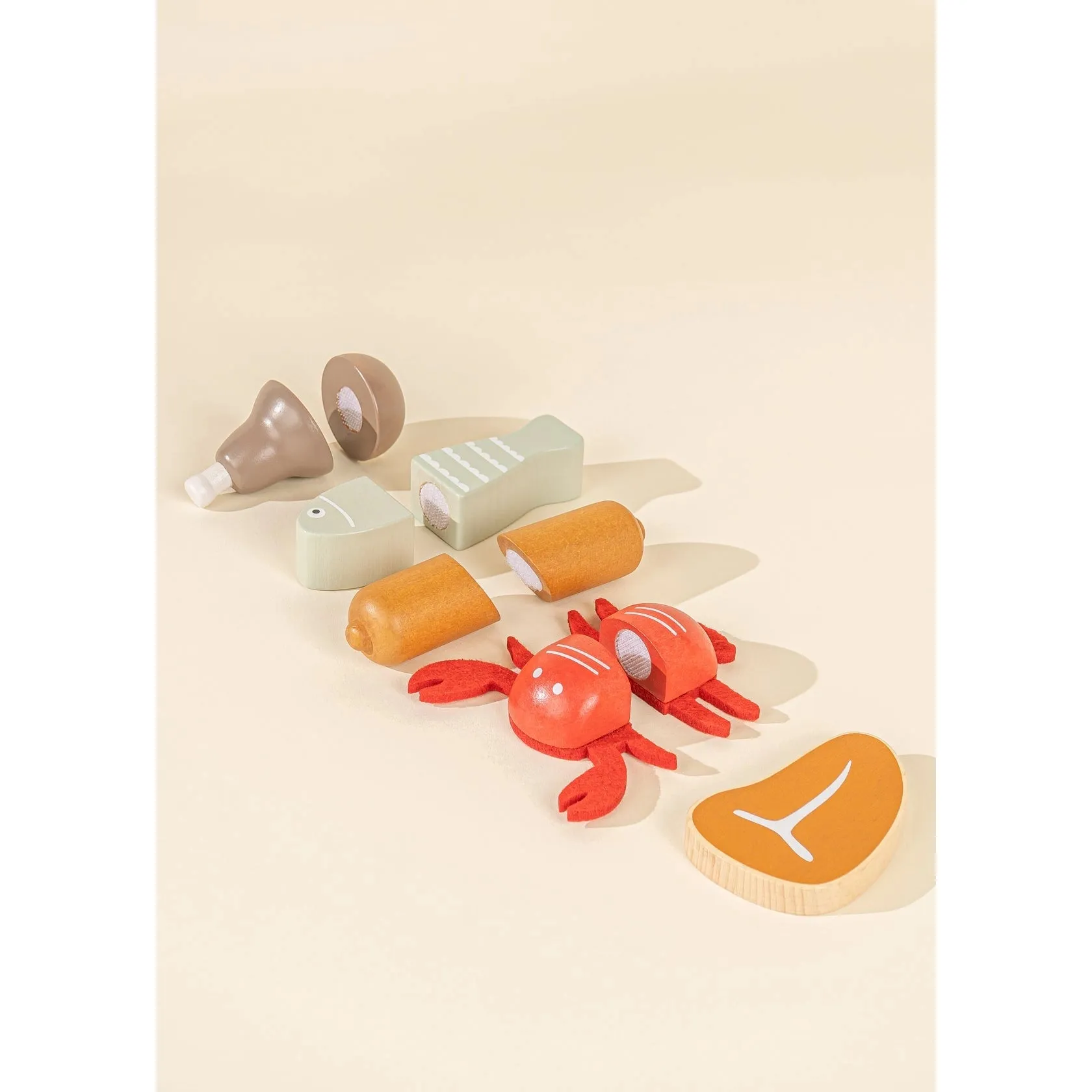 Wooden Meat & Fish Playset