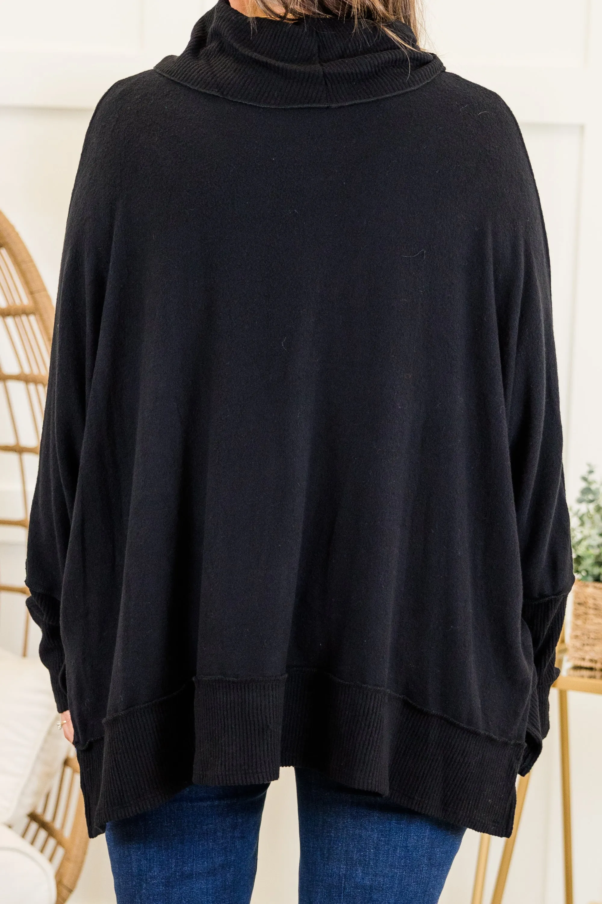 Working Late Top, Black