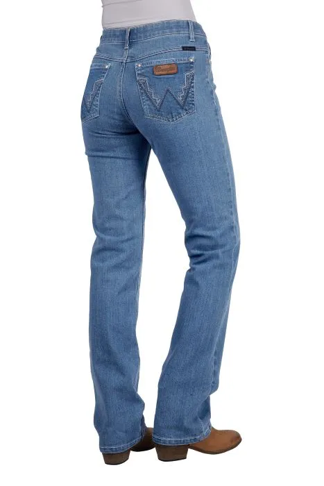 WRANGLER CHARA WILLOW 34 LEG JEAN - FADED BLUE