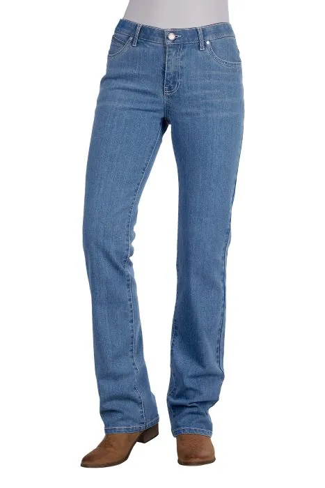 WRANGLER CHARA WILLOW 34 LEG JEAN - FADED BLUE