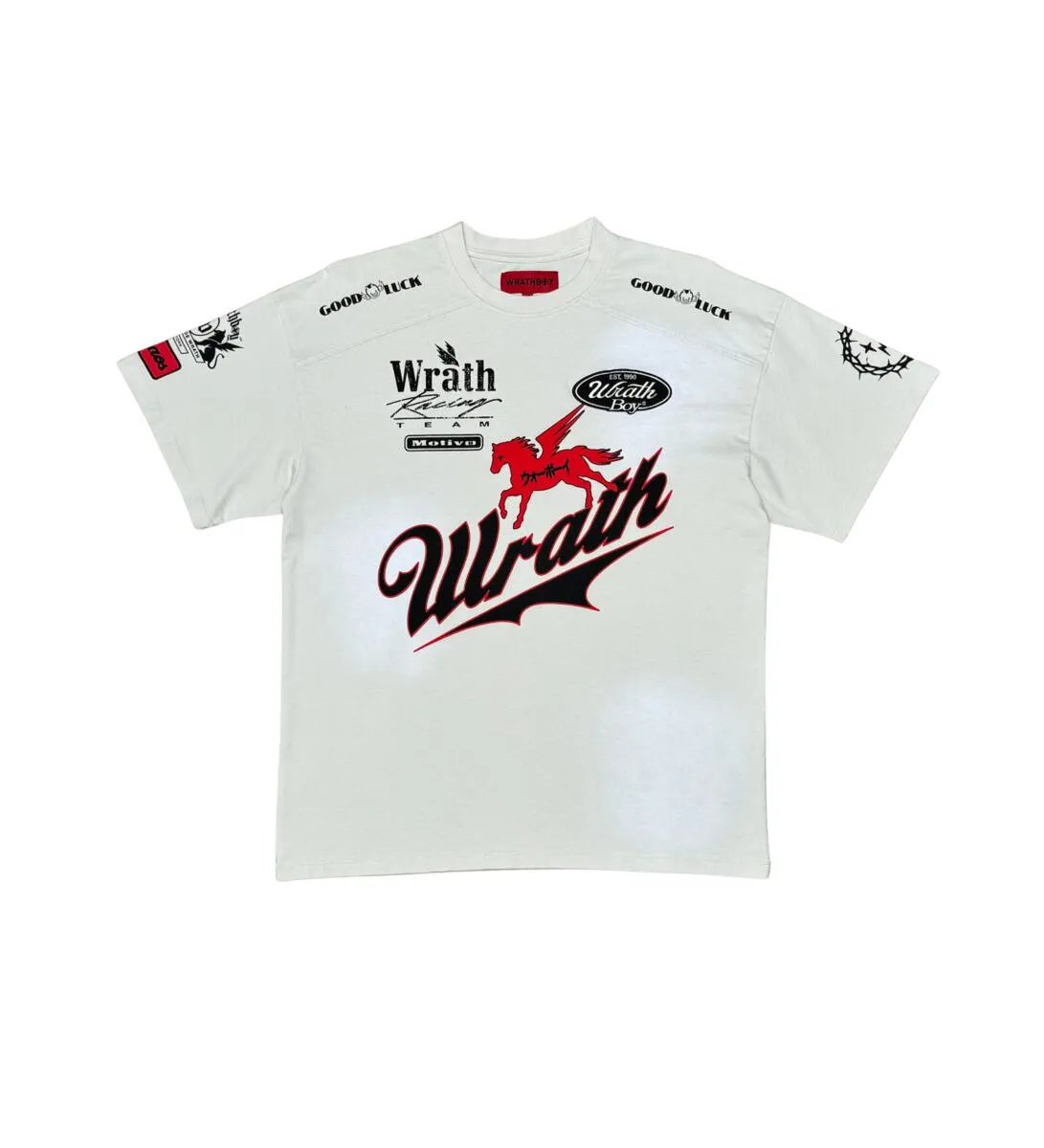 Wrathboy WRATH GOOD LUCK RACING TEE (NATURAL)