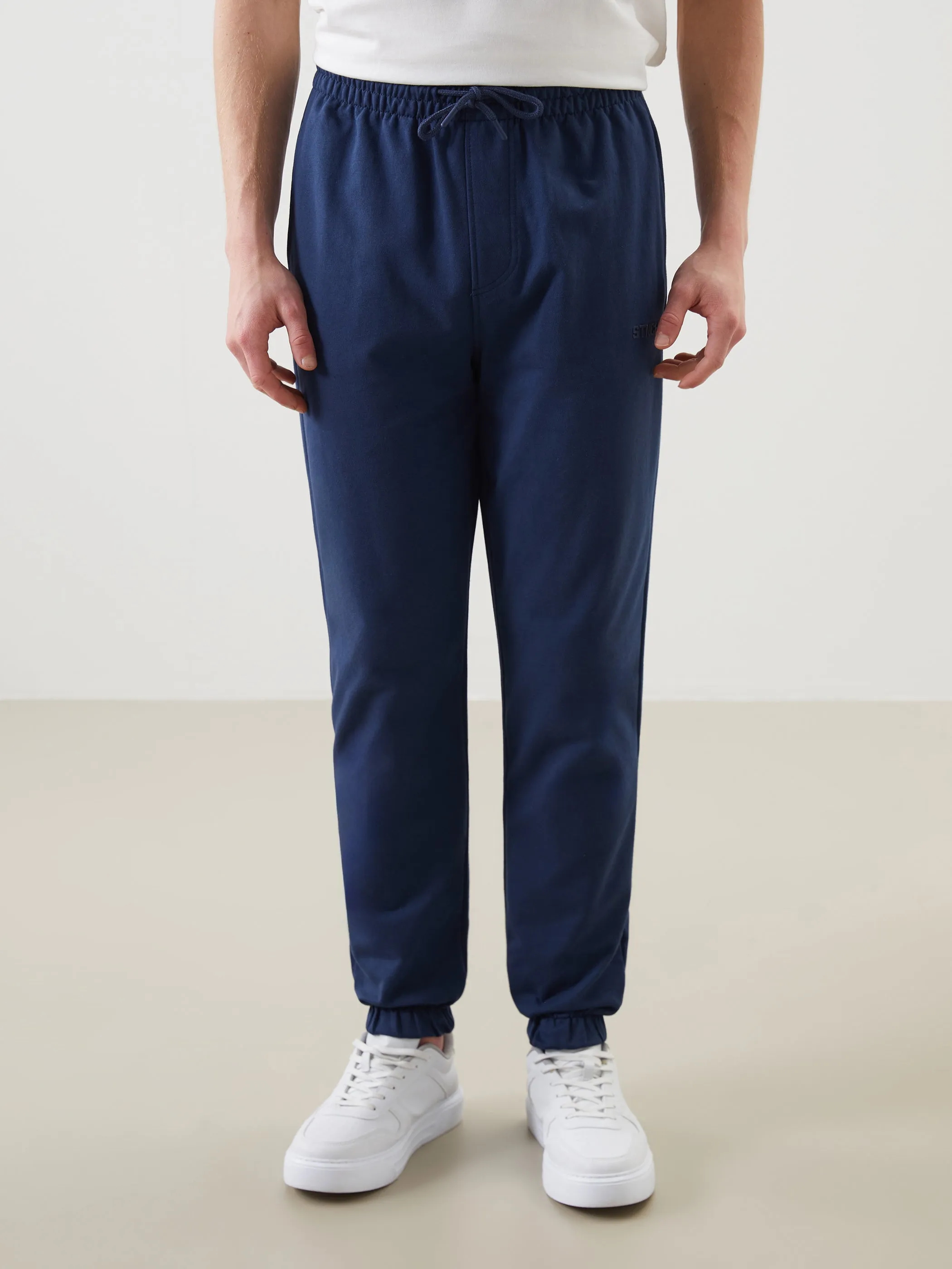 Xside- Blue Standard Fit Men Jogger Sweatpants