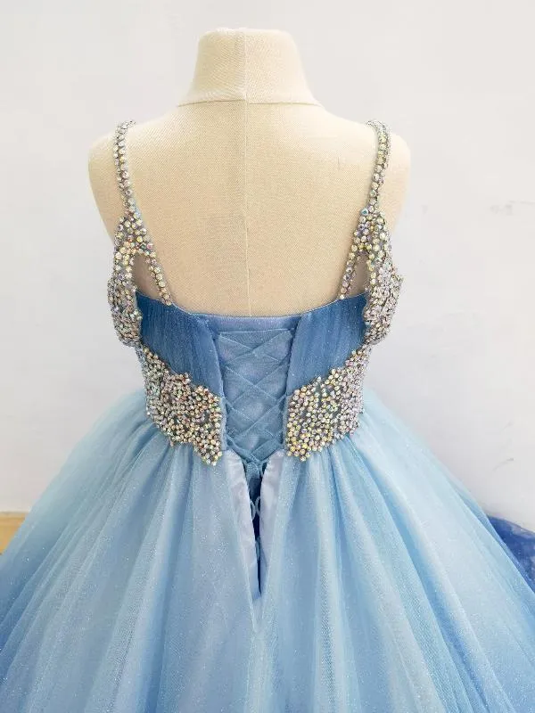 Young Girls Stunning Colorful Glitz Evening Gown