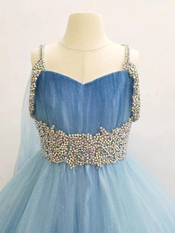 Young Girls Stunning Colorful Glitz Evening Gown