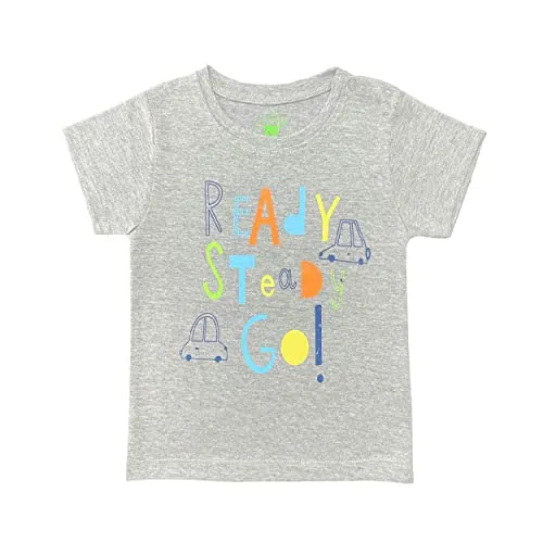 YUV Kids Babies Printed Multicolor 100% Cotton Half Sleeve T shirt | T Shirt For Babies Super Soft Breathable Lightweight | Kids Tshirt For Babies | T-shirt Gifts For Babies | 18 to 24 Months Babies, Pack of 5