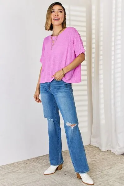 Zenana Full Size Round Neck Short Sleeve T-Shirt Top