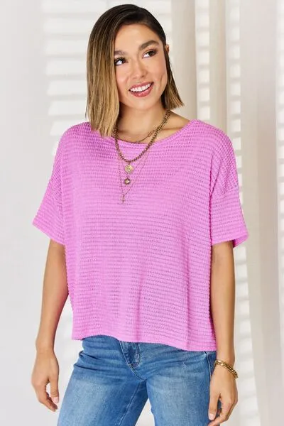 Zenana Full Size Round Neck Short Sleeve T-Shirt Top