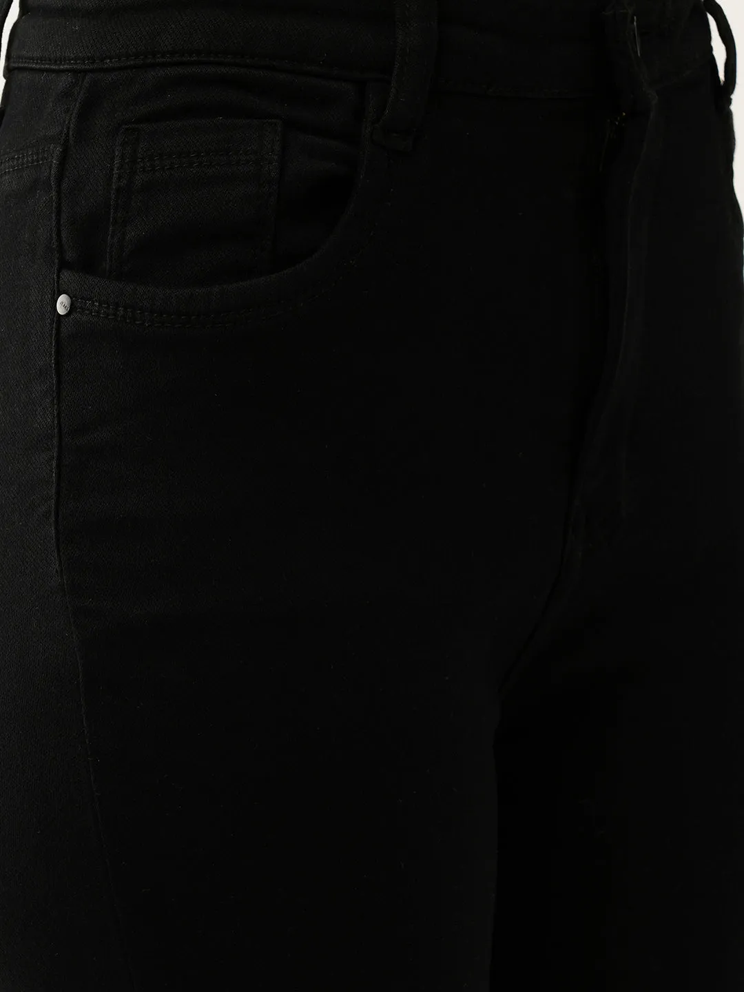 ZOLA Exclusive Ankle Length Denim High Waist Stretchable Black Pencil Fit Jeans For Women