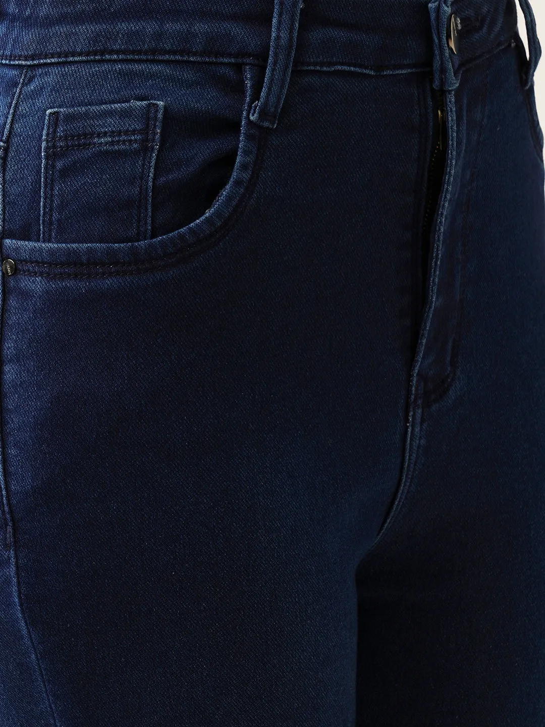 ZOLA Exclusive Ankle Length Denim High Waist Stretchable DxBlue Pencil Fit Jeans For Women