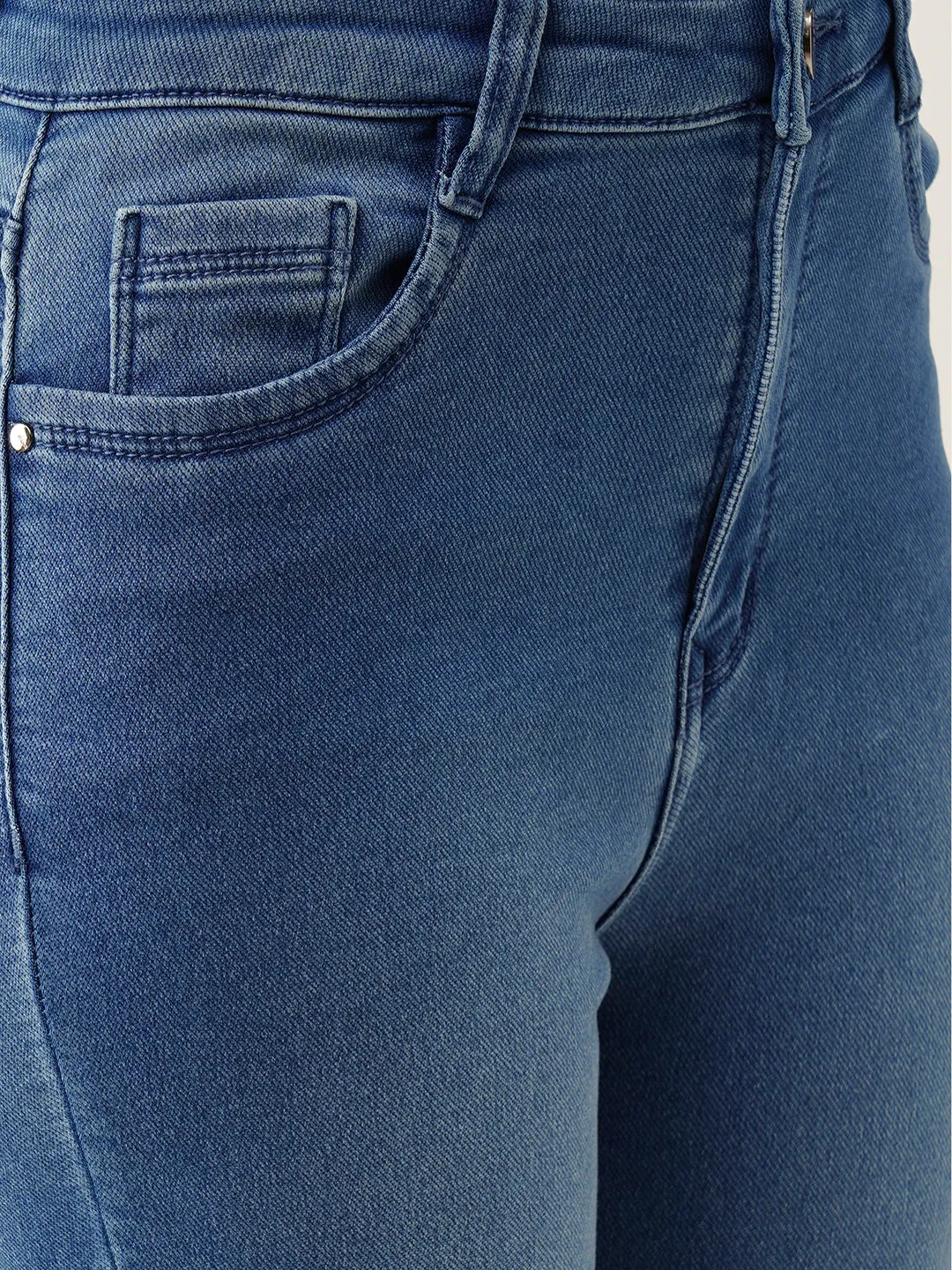 ZOLA Exclusive Ankle Length Denim High Waist Stretchable Stone Pencil Fit Jeans For Women